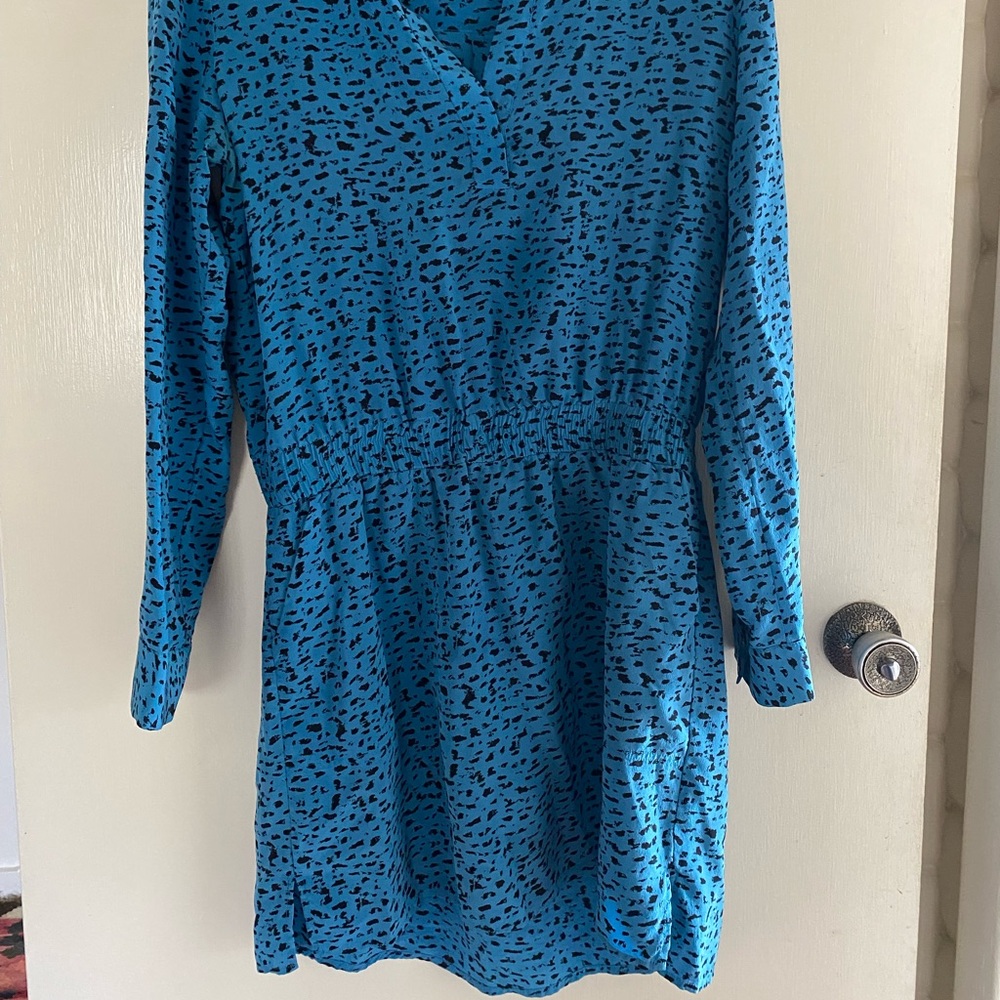 Robert Rodriguez Animal Print Mini Skirt Long Sleeve Dress